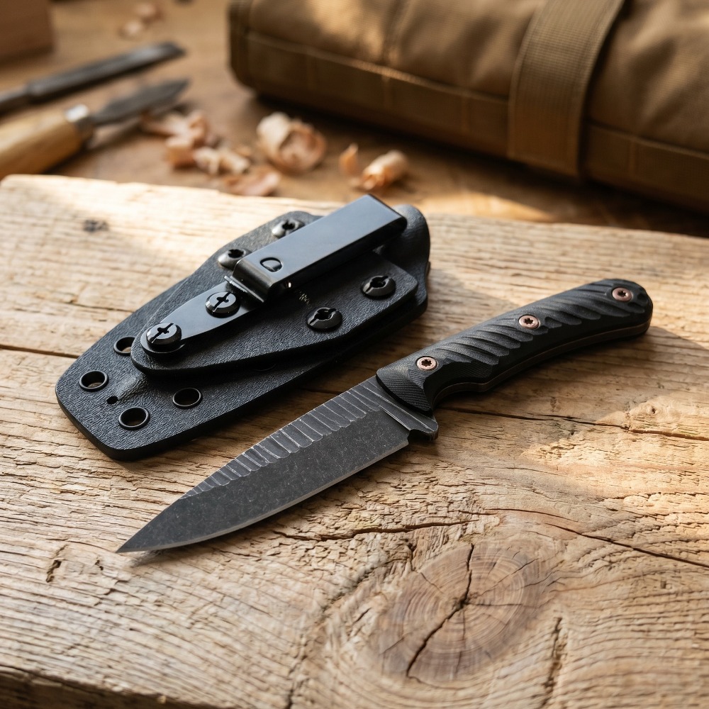 Full Tang Bushcraft Knife D2 B - Edc Fixed Blade Deep Carry 评论和价格