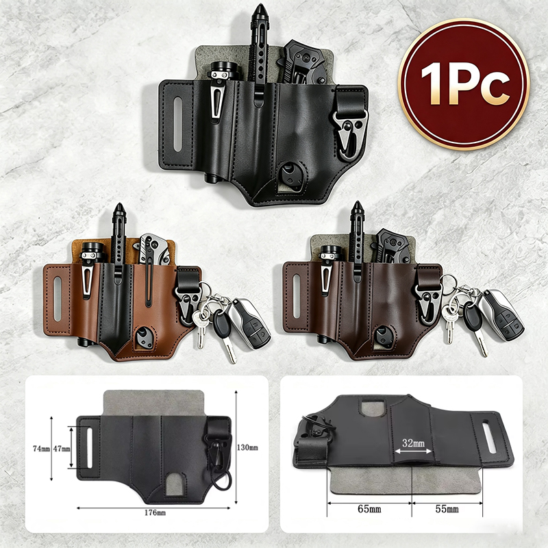 EDC PU Leather Tool Pouch Mult - Leather Edc. Carry Pouch 评论和价格