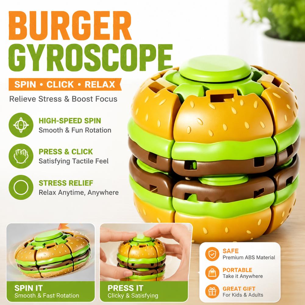 Burger Gyroscope Fidget Toy Fi - Fidget Spinner Bearing 评论和价格