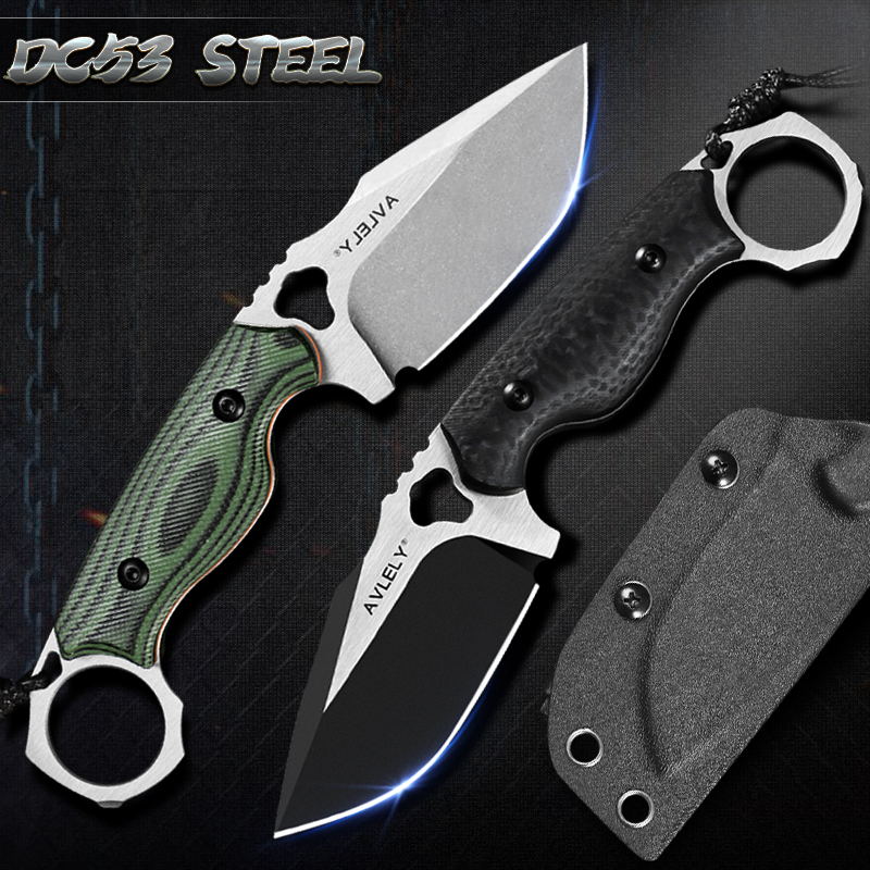 High-hardness DC53 steel strai - Edc Fixed Blade Deep Carry 评论和价格